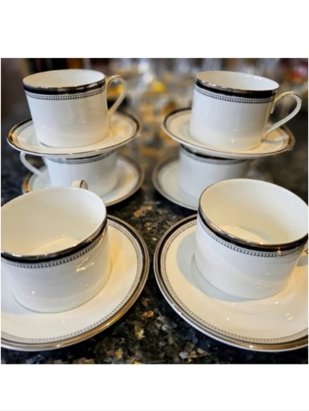 6 Royal Doulton Coffee Tea Cups And Saucers